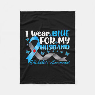 Cobertor De Velo Use azul para o marido conscientização do diabetes