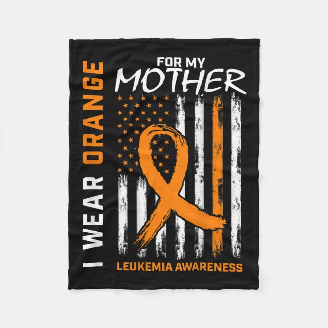 Cobertor De Velo Use Laranja Para Minha Mãe Conscientização sobre L (Frente)