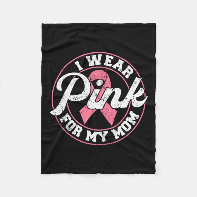 Cobertor De Velo Use Rosa Para a Minha Mãe Presente de Conscientiza (Frente)
