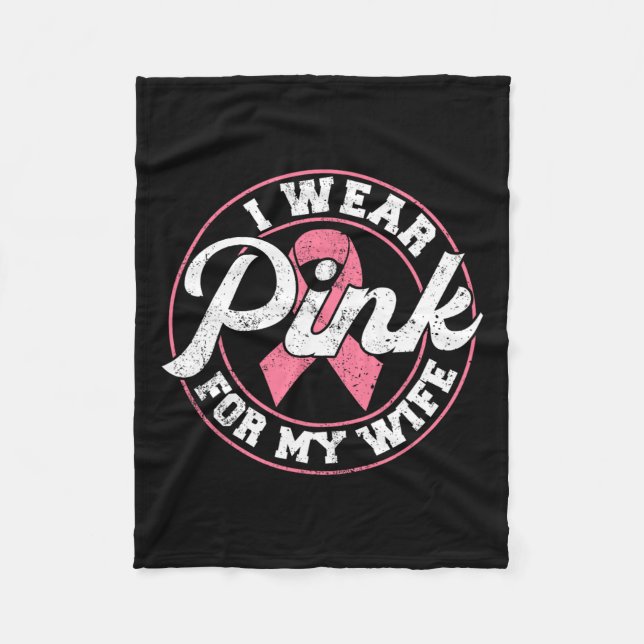 Cobertor De Velo Use Rosa Para Minha Esposa Presente de Conscientiz (Frente)