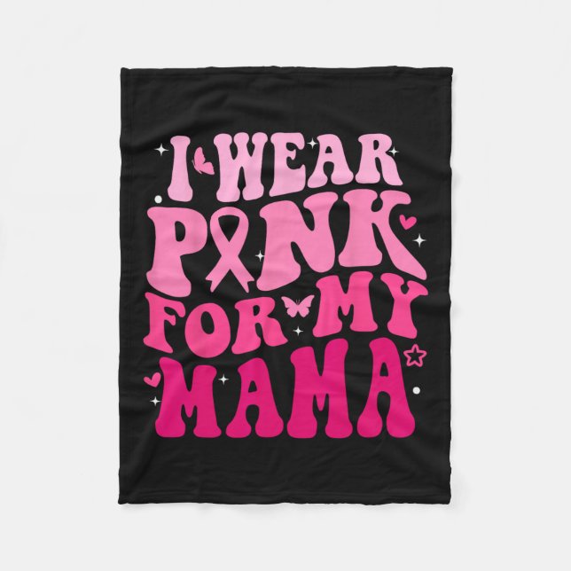 Cobertor De Velo Use Rosa Para Minha Mamãe Esquadras de Apoio ao Câ (Frente)