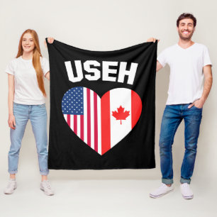 Cobertor De Velo USEH América Canadá Bandeira Divertida Americana C