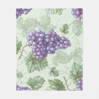 Cobertor De Velo Uvas Aquarela, Padrão Sem Fruta.