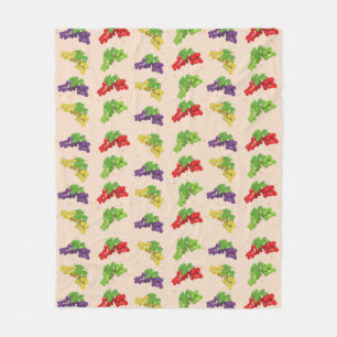 Cobertor De Velo Uvas Coloridas