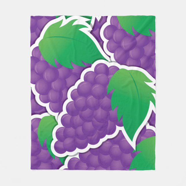 Cobertor De Velo Uvas roxas, funzes (Frente)