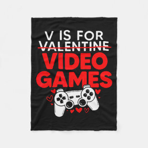 Cobertor De Velo V É Para Video Games Dia Dos Namorados Engraçado P