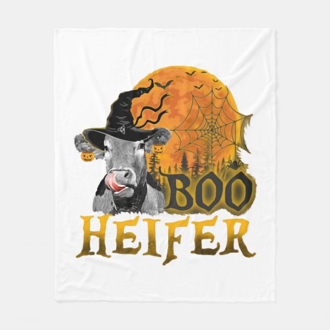 Cobertor De Velo Vaca Halloween (Frente)