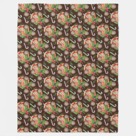 COBERTOR DE VELO VACAS DE CANDÊ DE NATAL DE LARANJA