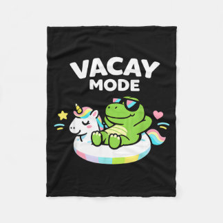 Cobertor De Velo Vacay Mode Cute Dinosaur Unicorn Float Vacation
