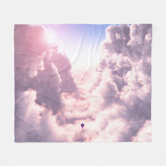 Cobertor De Velo Vale nas Nuvens Fleece Blanket (Frente (Horizontal))