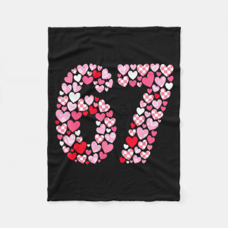 Cobertor De Velo Valentine’s Day 67 Hearts Romantic Funny Six Seven