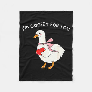 Cobertor De Velo Valentine Silly Goose Estou Goosey Para Você Pato 