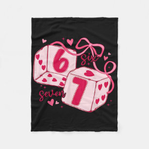 Cobertor De Velo Valentine Six Seven Dados Fofos Corações Coquete L