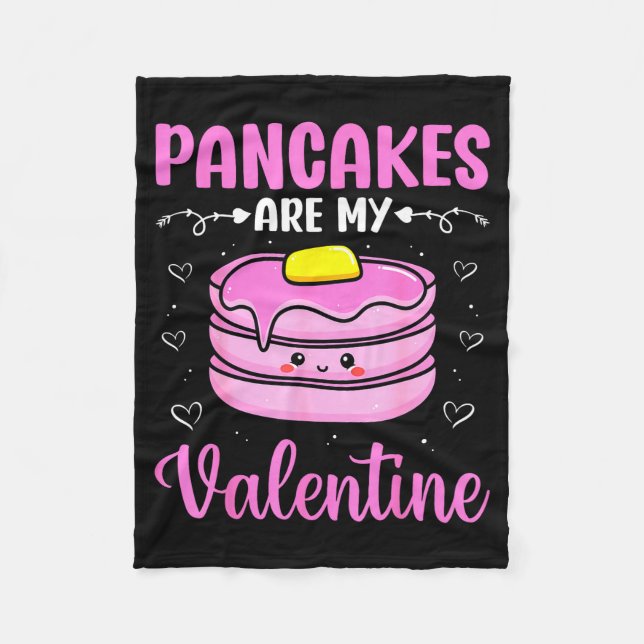 Cobertor De Velo Valentine's Day Couple - Pancakes Are My Valentine (Frente)