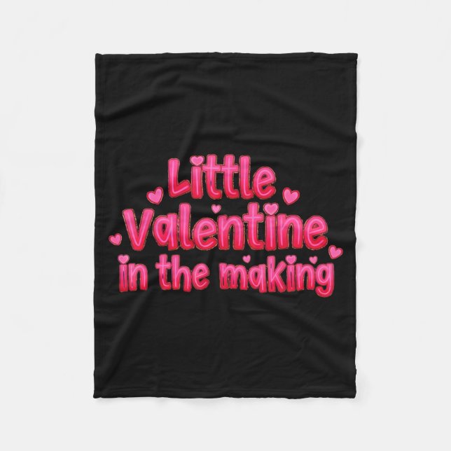 Cobertor De Velo Valentines Day Pregnancy Announcement Little Valen (Frente)