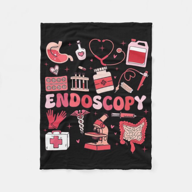 Cobertor De Velo Valentine's Day Retro Endo Crew Nurse Endoscopy Gl (Frente)