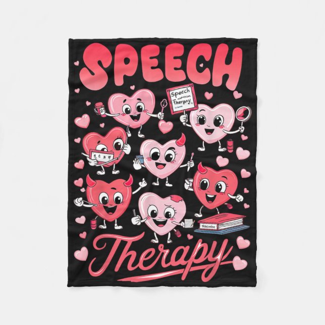 Cobertor De Velo Valentines Day Speech Therapy Therapist Slpa Slp V (Frente)