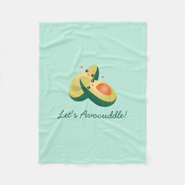 Cobertor De Velo Vamos Avocuddle Funny Cute Avocados Pun Humor (Frente)