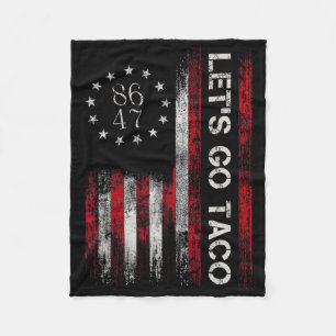 Cobertor De Velo Vamos Camiseta Taco Engraçado Vamos Taco 3 