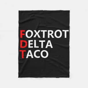 Cobertor De Velo Vamos Engraçado Vai Taco Camisa Foxtrot Delta Taco