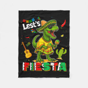 Cobertor De Velo Vamos festejar o dinossauro mexicano trex cinco de