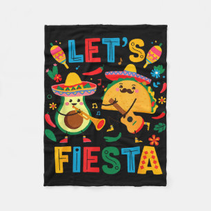 Cobertor De Velo Vamos festejar taco abacate engraçado cinco de mai