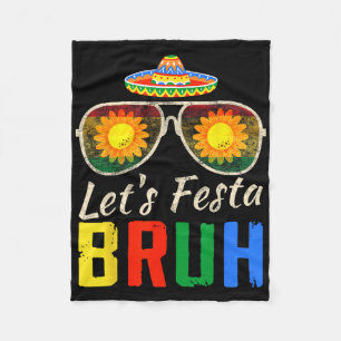 Cobertor De Velo Vamos Fiesta Bruh Cinco De Mayo Mexicano Cactus Me
