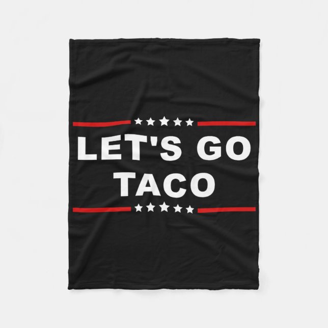 Cobertor De Velo Vamos Go Taco - Expressão De Comidas Divertida E R (Frente)