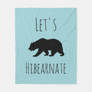 Cobertor De Velo Vamos Hibearnate Black Bear Silhouette & Micro Dot