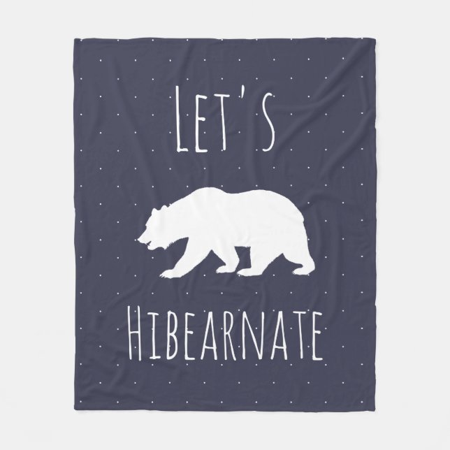 Cobertor De Velo Vamos Hibearnate White Bear Silhouette & Micro Dot (Frente)
