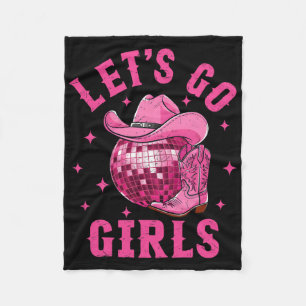 Cobertor De Velo Vamos Lá Garotas Cowgirl Ocidental Bota Chapéu Dis