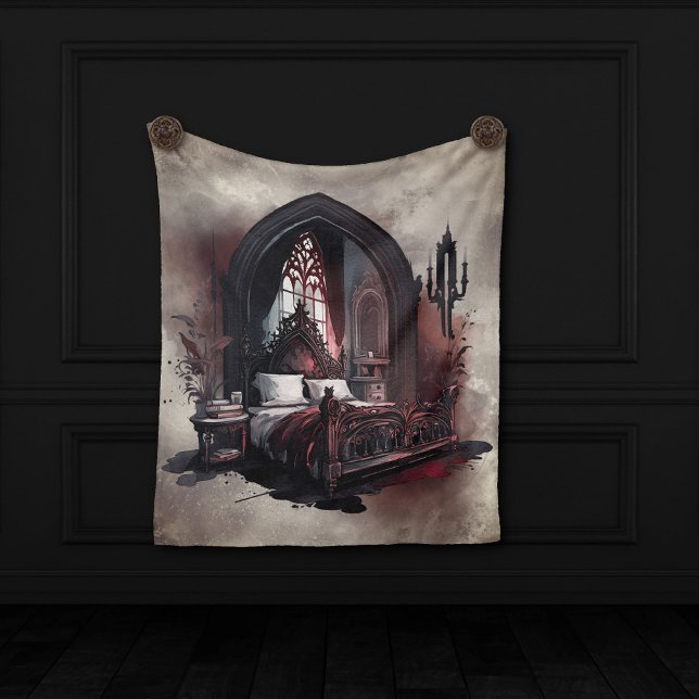 Cobertor De Velo Vampy Boudoir | Suíte Gothic Red Victorian Bedroom (Criador carregado)