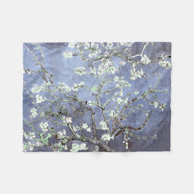 Cobertor De Velo Van Gogh Almond Blossomo Aço Azul (Frente (Horizontal))