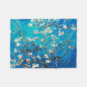 Cobertor De Velo Van Gogh Almond Blossomo Turquesa brilhante