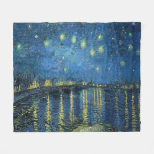 Cobertor De Velo Van Gogh Starry Night Over the Rhone
