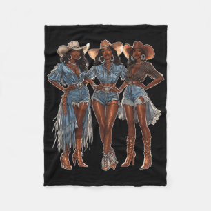 Cobertor De Velo Vaqueira Negra Afro-Americana Ocidental País Tex
