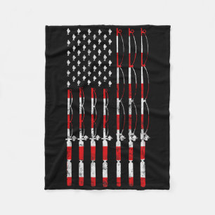 Cobertor De Velo Vara de Pesca Americana Bandeira dos EUA Patriótic