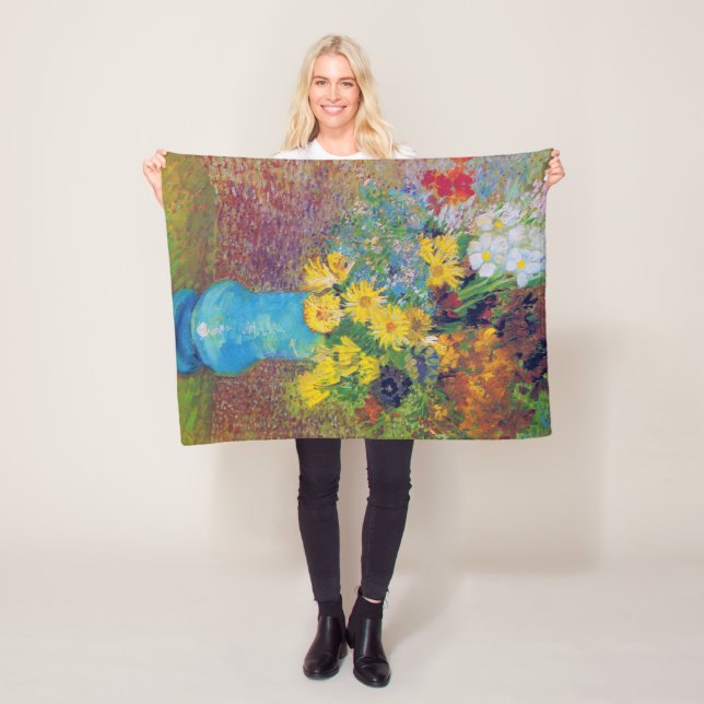 Cobertor De Velo Vase com margaridas e anêmonas, Van Gogh (In Situ)