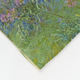 Cobertor De Velo Vaso de jardim de flores vintage de Monet famoso