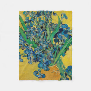 Cobertor De Velo Vaso Van Gogh com Íris Classic Impressionismo