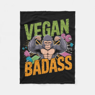 Cobertor De Velo Vegan Bodybuilder Weightlifter Gorilla