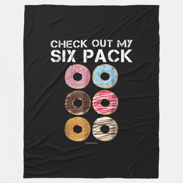 Cobertor De Velo Veja Minha Rosquinha De Seis Pacotes - Engraçado G (Frente)