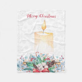 Cobertor De Velo Vela De Aquarela E Decoração De Natal