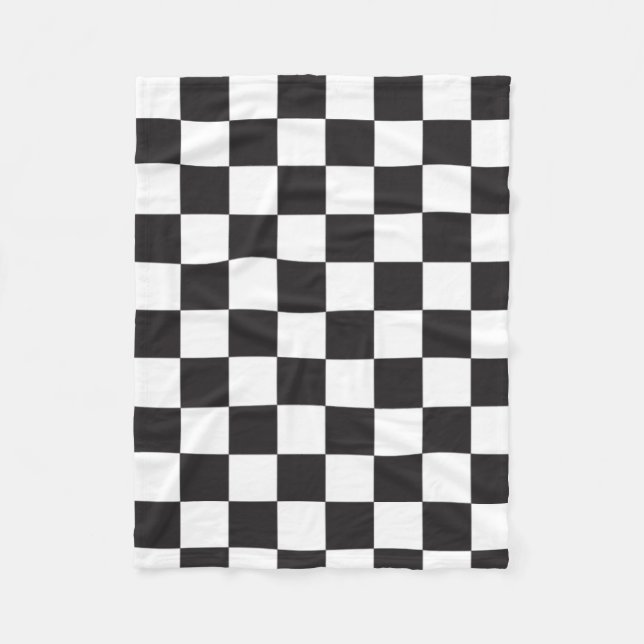 Cobertor De Velo Velo preto do teste padrão do verificador (Frente)