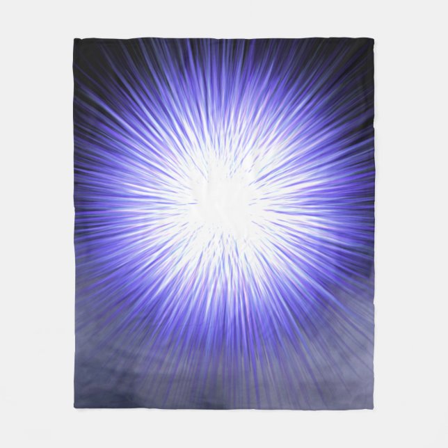 Cobertor De Velo velo preto fumegante com uma explosão roxa (Frente)