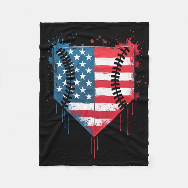 Cobertor De Velo Venda de garotos Sorvete Patriótico americano F (Frente)