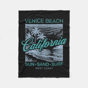 Cobertor De Velo Veneza Praia Califórnia Sol Areia Surf Oeste Vinta