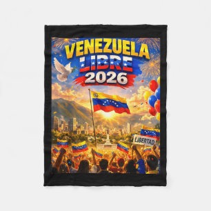 Cobertor De Velo Venezuela Livre 2026 Bandeira do Coração da Venezu