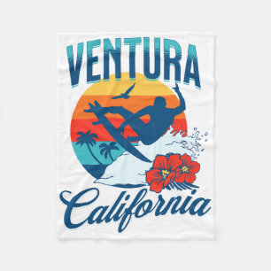 Cobertor De Velo Ventura Califórnia Praia Surf Verão Férias Vint
