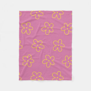 Cobertor De Velo Verão de Botânica Tropical Amarelo-Roxo